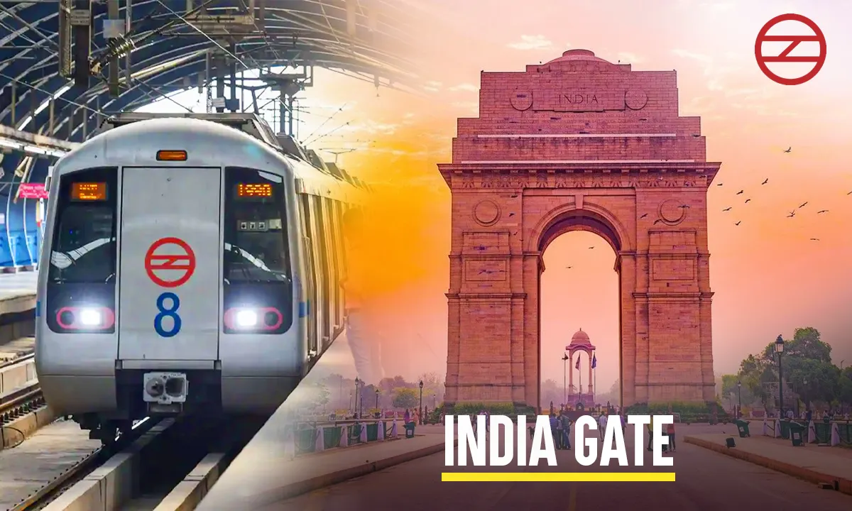 India Gate Nearest Metro Station for Blue, Yellow and Violet Line